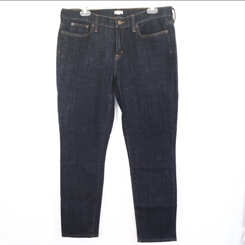 NWT J.Crew Dark Wash Toothpick Ankle Skinny Jeans